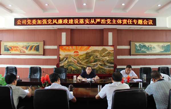 隴運集團公司黨委召開加強黨風廉政建設，全面從嚴治黨落實主體責任專題會議