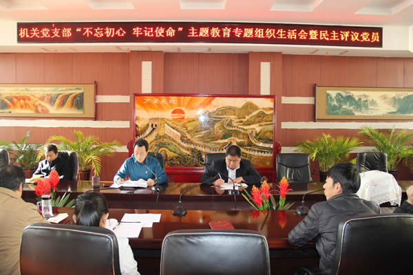 隴運集團公司機關(guān)黨支部召開“不忘初心、牢記使命”主題教育專題組織生活會和民主評議黨員會